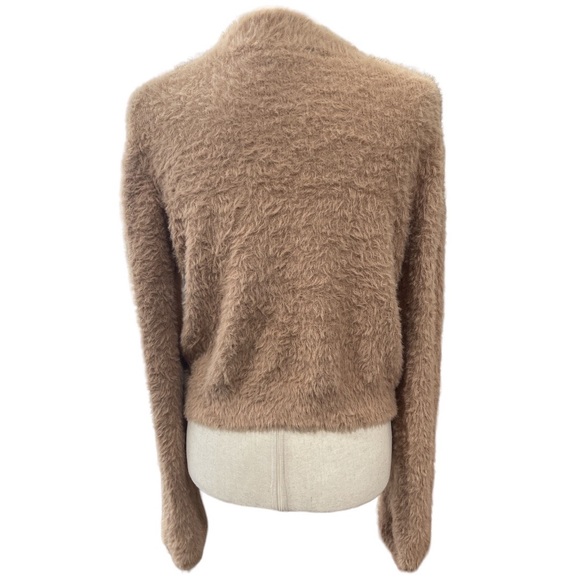 House of Harlow 1960 Revolve Camel Alicia Fuzzy Crop Sweater S - Picture 5 of 9